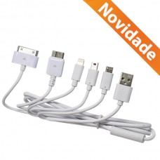 CABO DADOS USB 5 EM 1 PARA IPHONE SAMSUNG E MOTOROLA